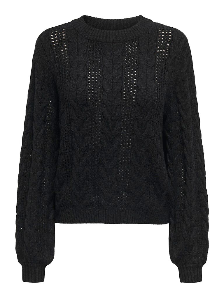 ONLRUBINA LS CABLE O-NECK KNT NOOS Black