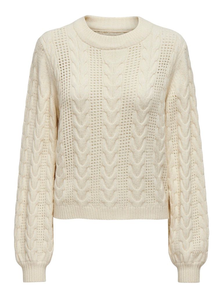 ONLRUBINA LS CABLE O-NECK KNT NOOS Whitecap Gray