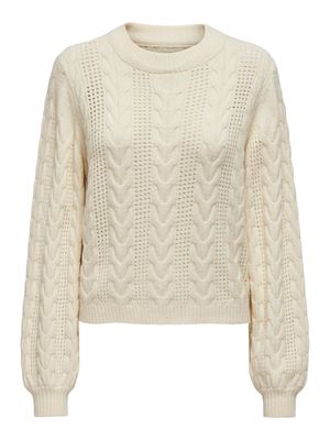 ONLRUBINA LS CABLE O-NECK KNT NOOS Whitecap Gray