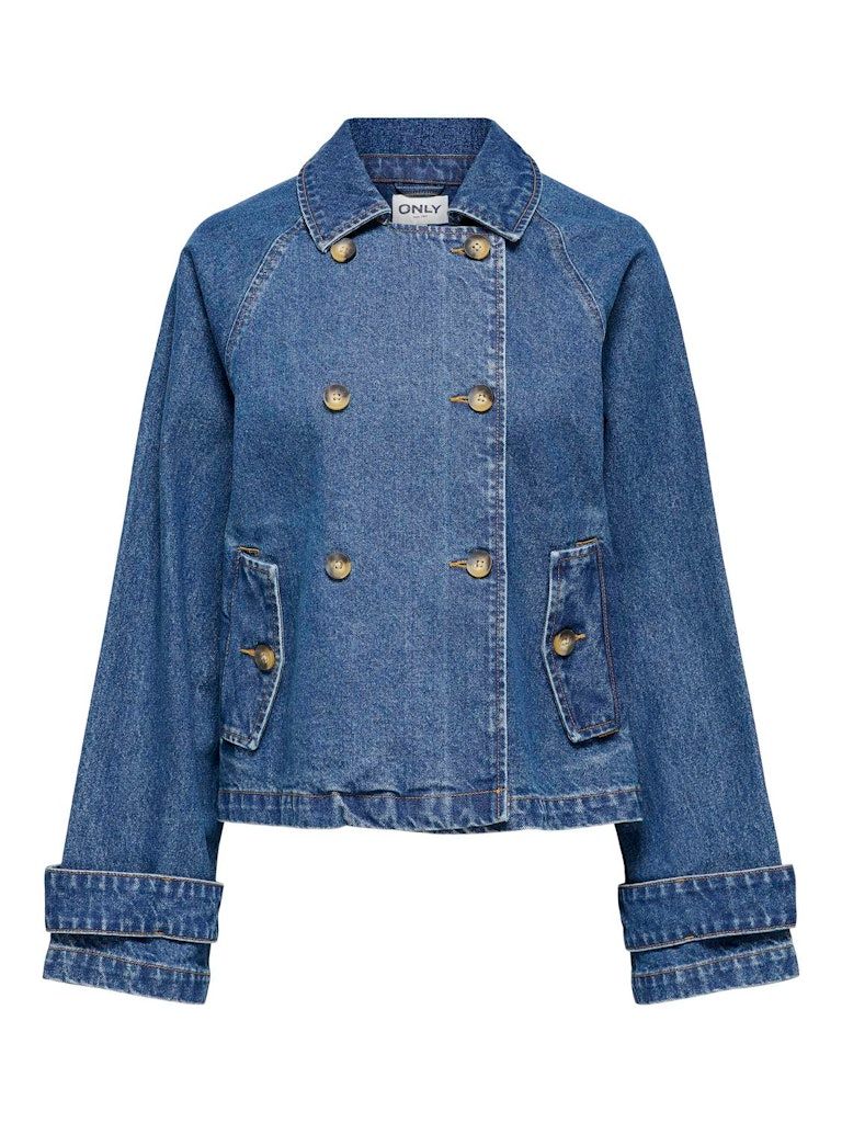 ONLAPRIL SHORT DNM TRENCH AKM Medium Blue Denim