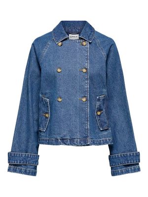 ONLAPRIL SHORT DNM TRENCH AKM Medium Blue Denim