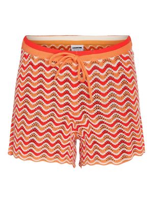 NMSADIE HW KNIT SHORTS Tangerine/TANGERINE