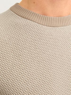JJEGLOBE KNIT CREW NECK NOOS Oatmeal