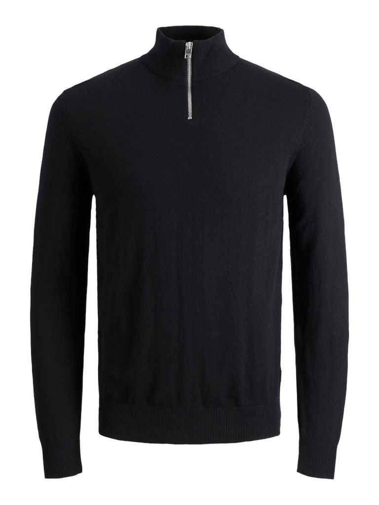 JJEEMIL KNIT HALF ZIP NOOS Black
