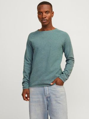 JJEHILL KNIT CREW NECK NOOS Goblin Blue/Twist