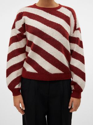 VMLARA LS O-NECK PULLOVER GA BOO REP Fired Brick/W. BIRCH