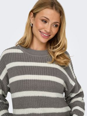 JDYJUSTY L/S STRIPE PULLOVER KNT NOOS December Sky/EGGNOG