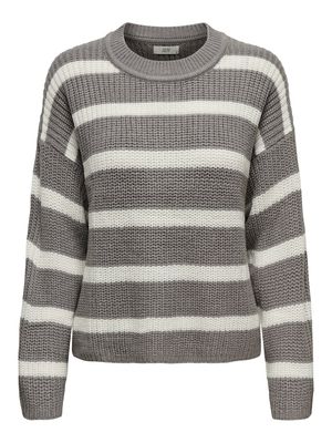 JDYJUSTY L/S STRIPE PULLOVER KNT NOOS December Sky/EGGNOG