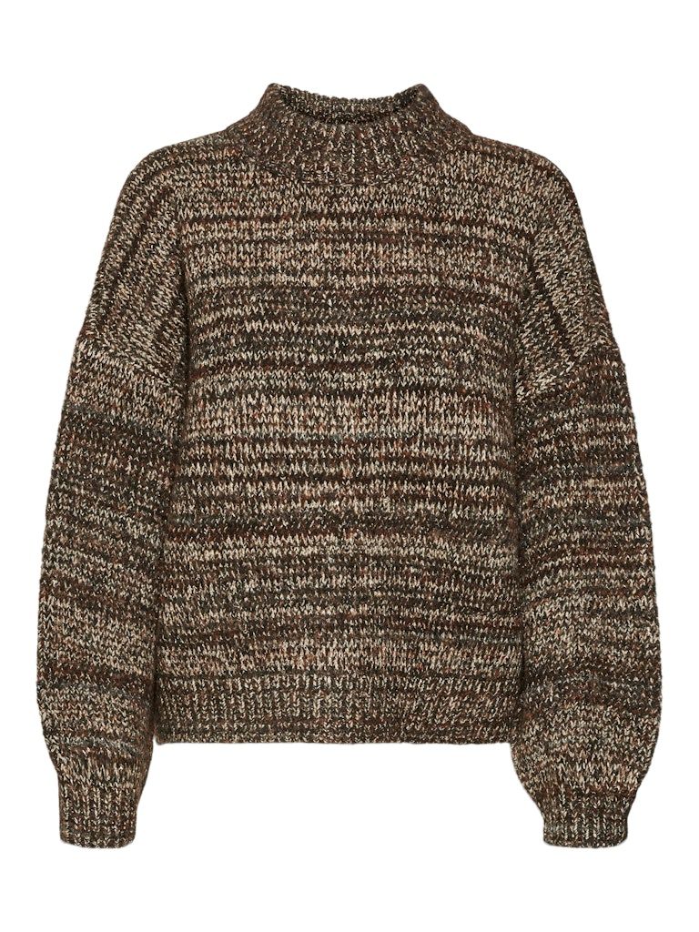 VMDAIMA LS O-NECK PULLOVER Chocolate Torte-W SILVER MINK