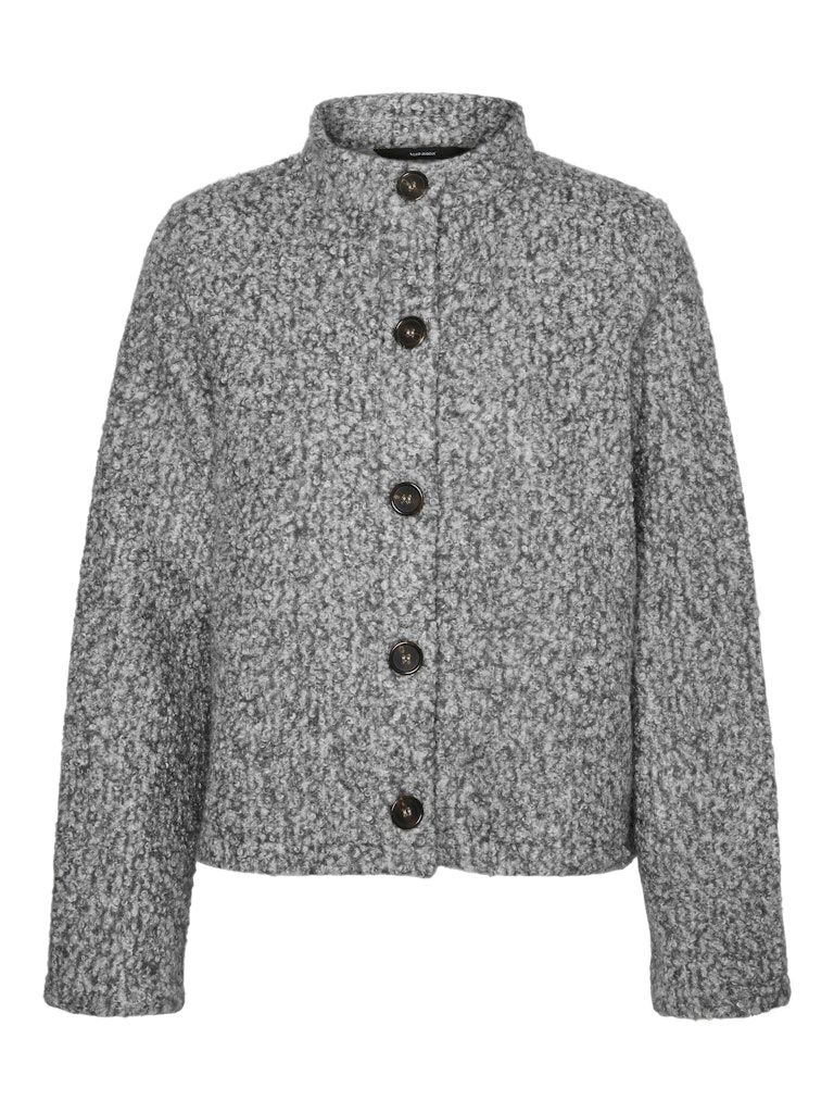 VMHAYLI LS CARDIGAN JRS GA Light Grey Melange-Dark grey m