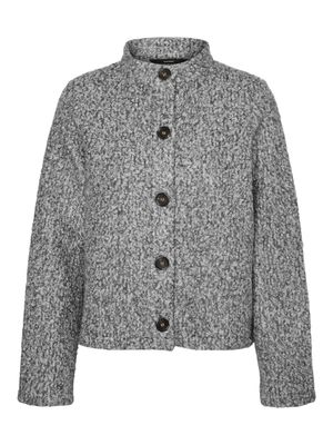 VMHAYLI LS CARDIGAN JRS GA Light Grey Melange-Dark grey m