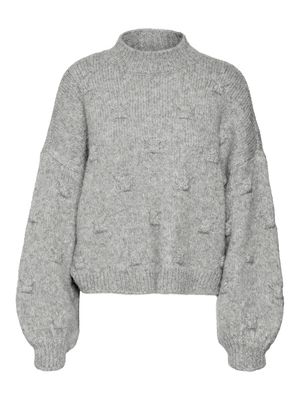 VMGAIL LS HIGHNECK PULLOVER GA Light Grey Melange