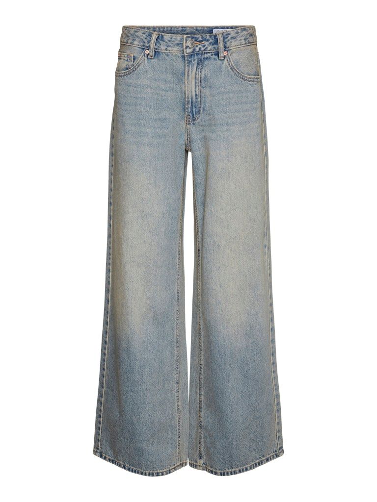 VMREMY MR WIDE DENIM JEANS LI3117 Medium Blue Denim-TINTED