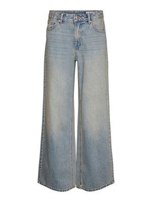 VMREMY MR WIDE DENIM JEANS LI3117 Medium Blue Denim-TINTED