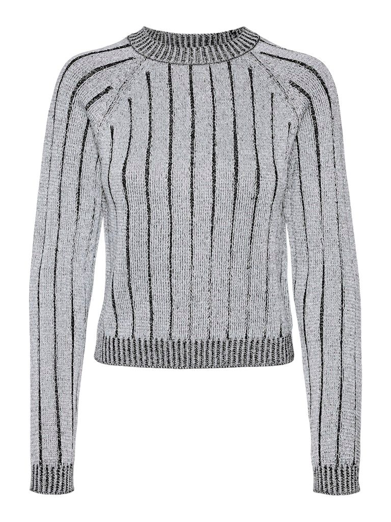 VMVANJA LS O-NECK PULLOVER Black-W SILVER LUREX