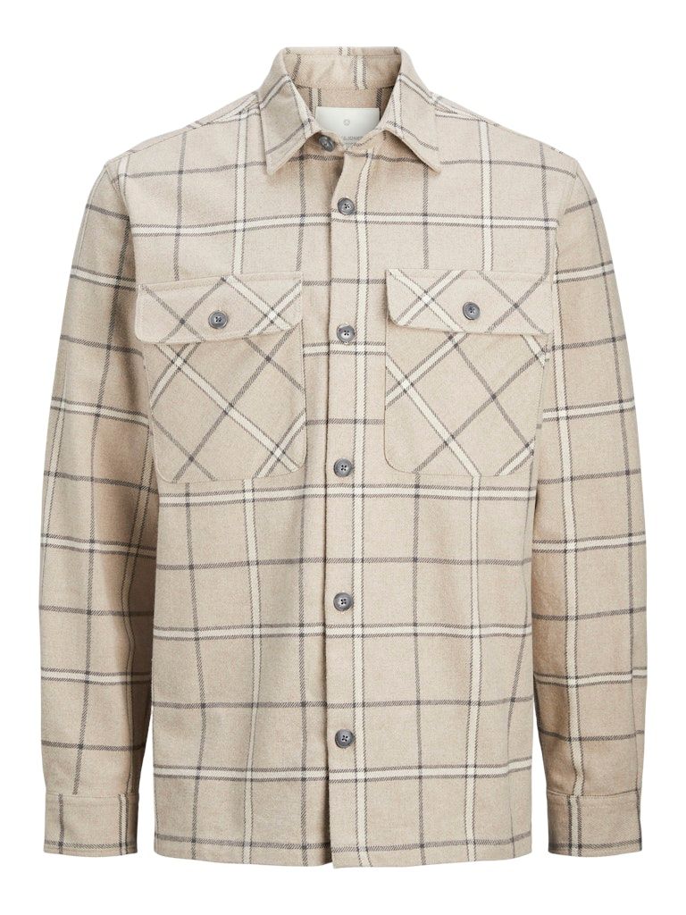 JPRRAYMOND MELANGE CHECK LS OVERSHIRT SN Pure Cashmere/COMFOR