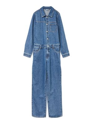 VMLONNIE LS LONG DENIM JUMPSUIT Medium Blue Denim