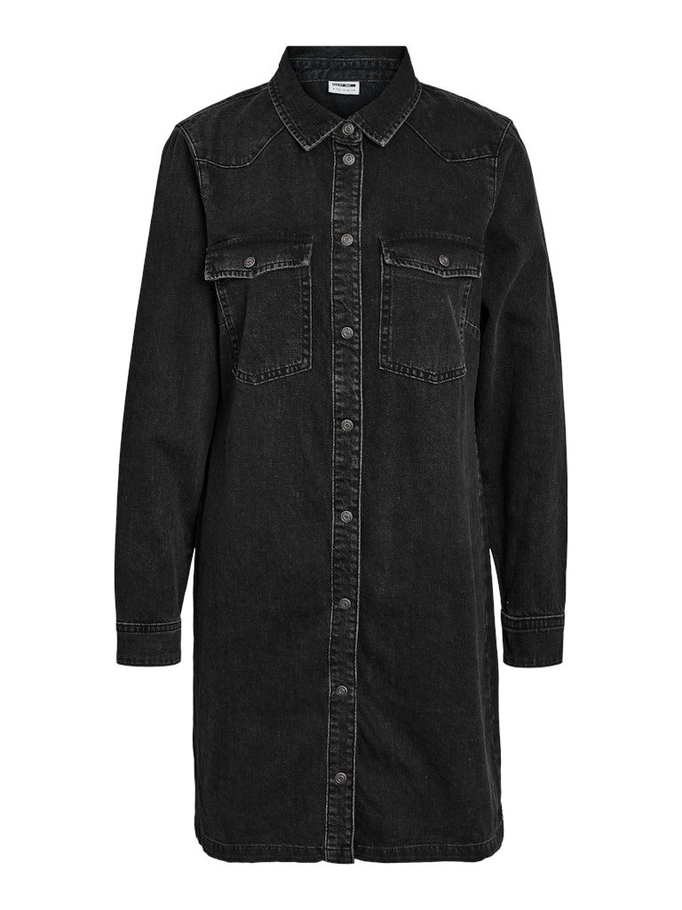 NMNEW SIGNE L/S DENIM DRESS VI001BL NOOS Black Denim