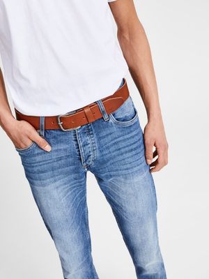 JACPAUL LEATHER BELT NOOS Mocha Mousse