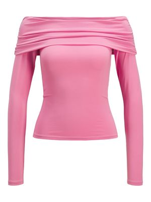JXMILLE STR LS OFF SH TOP JRS Moonlite Mauve