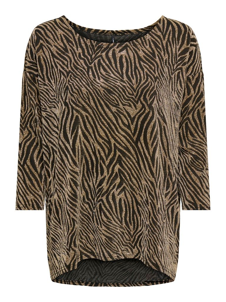 ONLSHINY 3/4 TOP CS JRS Black-Zebra gold