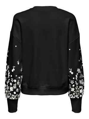 ONLBROOKE L/S O-NECK FLOWER SWT NOOS Black/Cloud dancer s