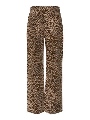 VMTESSA HR WIDE STRETCH AOP JEANS NOOS Silver Mink/LEOPARD
