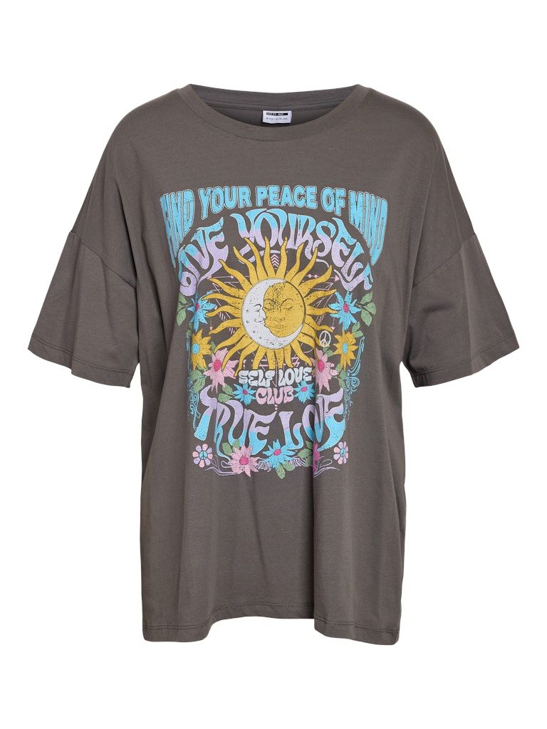 NMIDA S/S SUNSHINE T-SHIRT JRS FWD Charcoal Gray-sun-moon