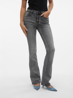 VMFLASH MR FLARED JEANS LI213 GA NOOS Medium Grey Denim