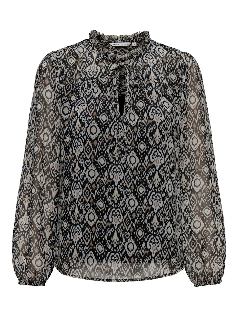 ONLDITSY L/S BLOUSE WVN NOOS Black/SHANA GRAFIC