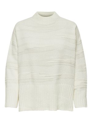 ONLIMA LS LOOSE STRUC HIGHNECK CC KNT Cloud Dancer