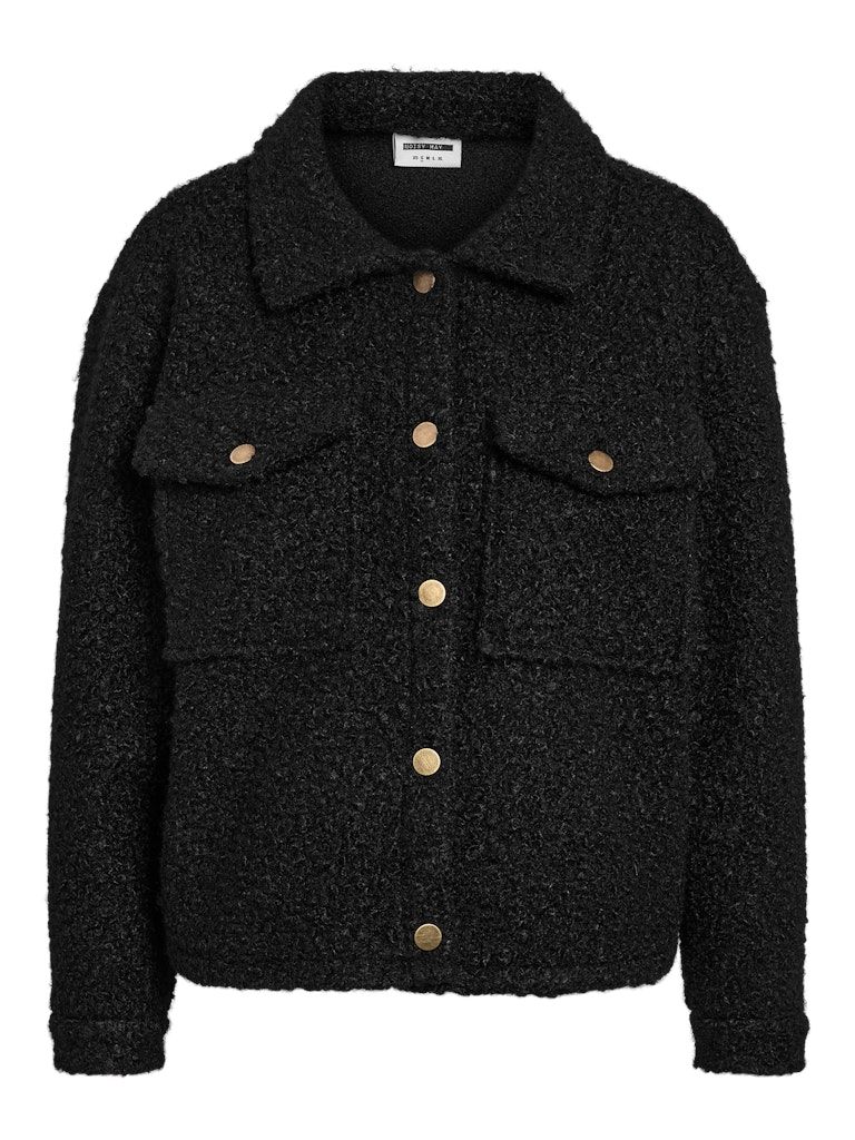 NMHINNY L/S BOUCLE SHORT SHACKET Black
