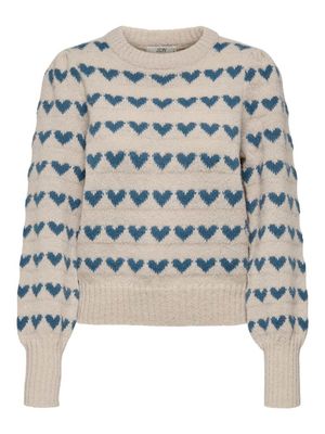 JDYSIGRID LIFE L/S ON PUFF PULL KNT NOOS Cement/W. BERING SEA