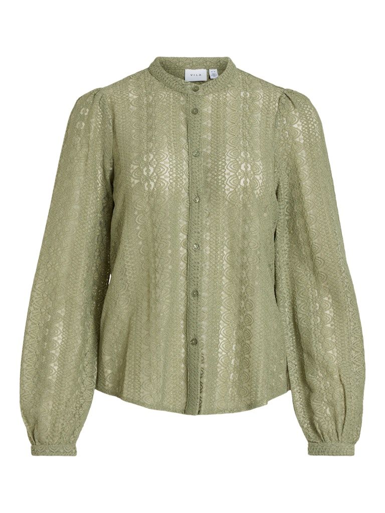 VICHIKKA LACE L/S SHIRT- NOOS Oil Green