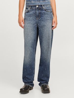 JXTOKYO WIDE HW STONE JEANS DNM Medium Blue Denim