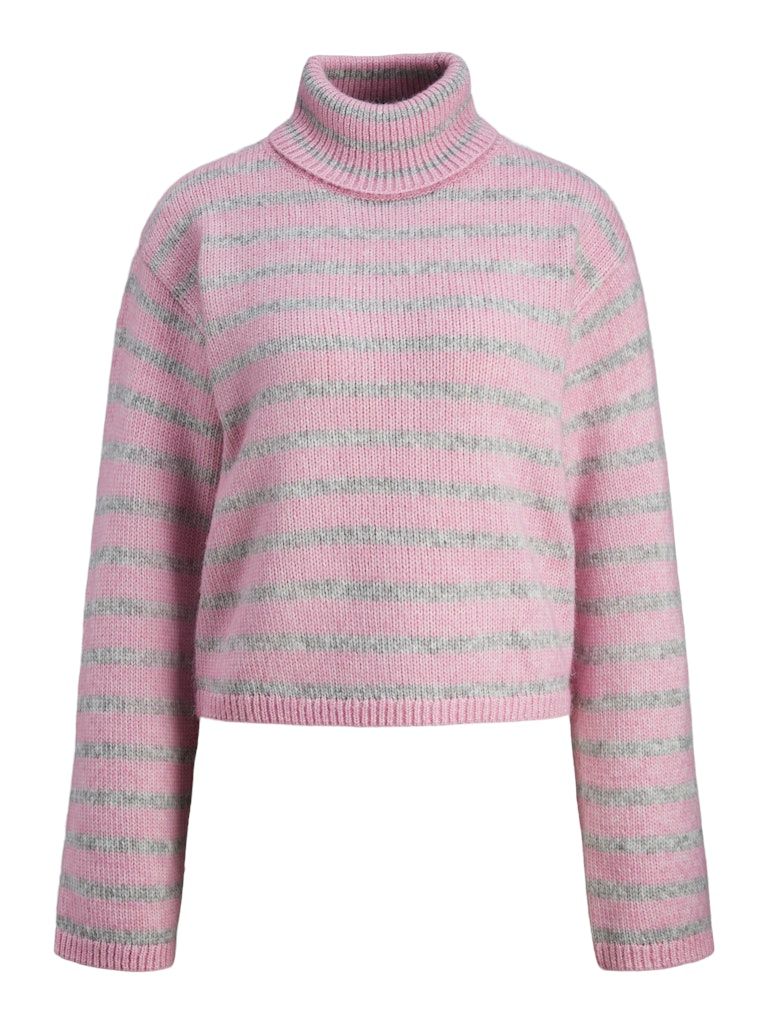 JXROSANNA ROLL NECK KNIT Moonlite Mauve-Light Grey Me