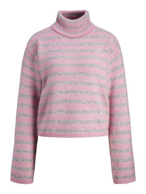 JXROSANNA ROLL NECK KNIT Moonlite Mauve-Light Grey Me