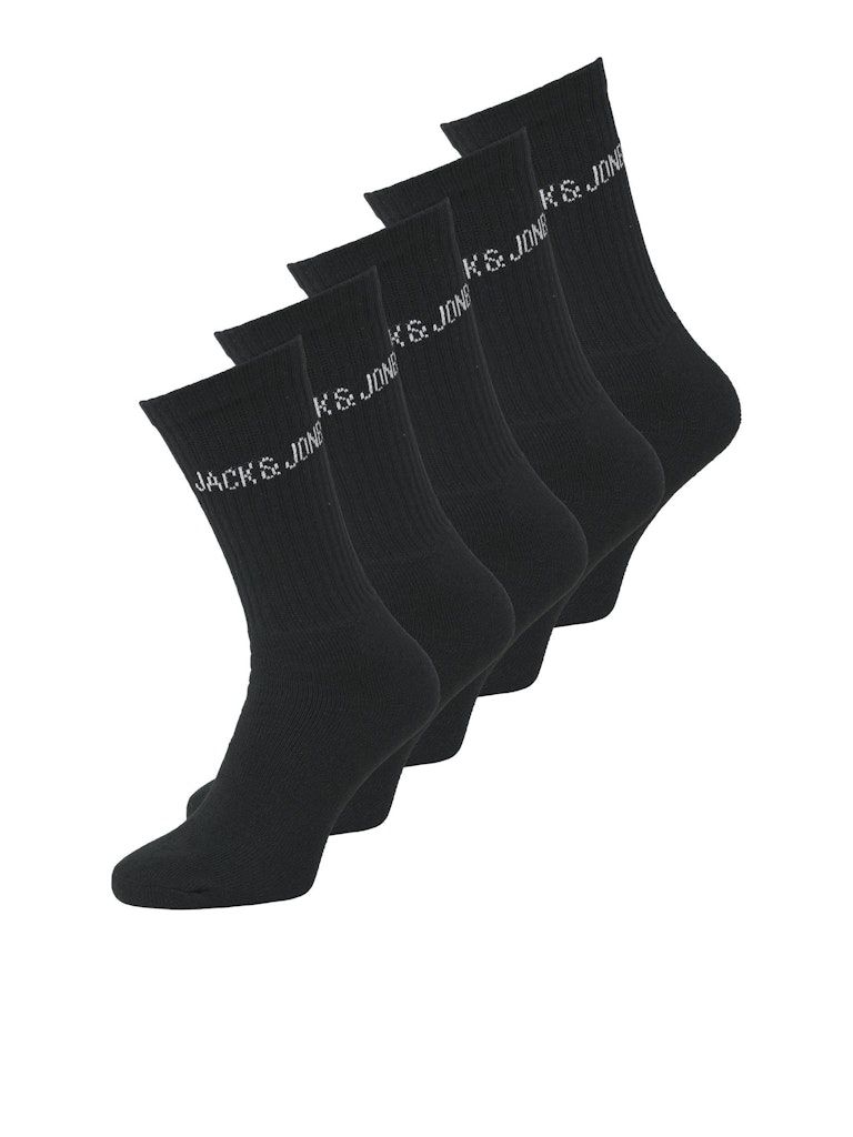 JACREGEN TENNIS SOCK 5 PACK NOOS Black/Black - Black -