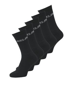 JACREGEN TENNIS SOCK 5 PACK NOOS Black/Black - Black -