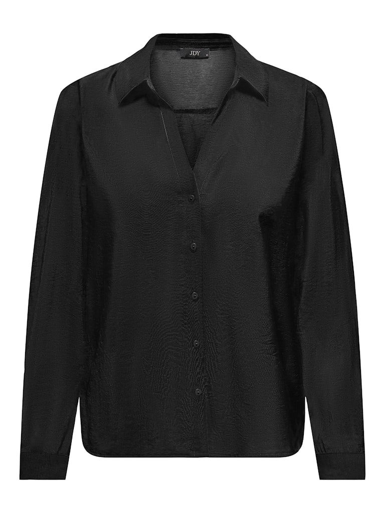 JDYCAMILLE L/S LOOSE V-NECK SHIRT WVN Black