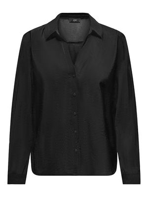 JDYCAMILLE L/S LOOSE V-NECK SHIRT WVN Black