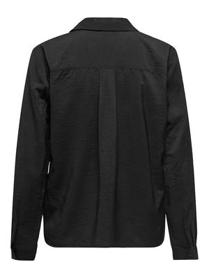 JDYCAMILLE L/S LOOSE V-NECK SHIRT WVN Black