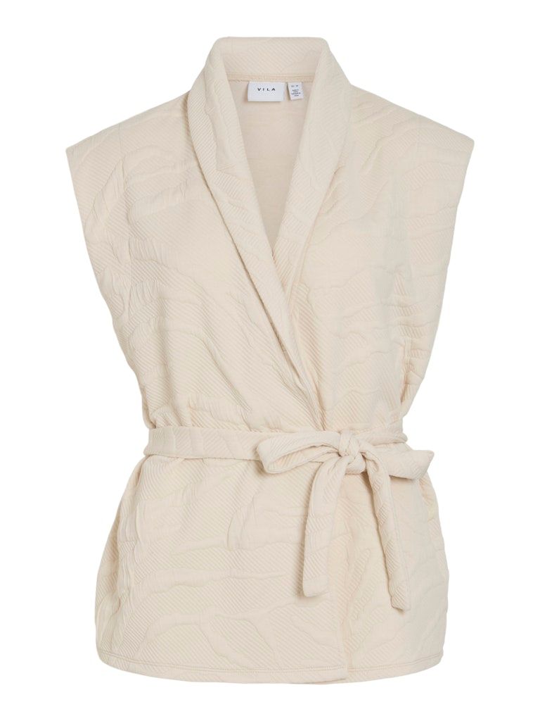 VIMALANA S/L VEST CARDIGAN Birch