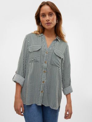 VMBUMPY L/S SHIRT NEW WVN GA NOOS Scarab/Snow white