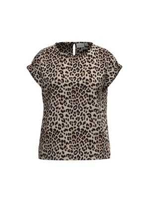 VIELLETTE S/S FULL SATIN TOP - NOOS Caramel Café/LEO