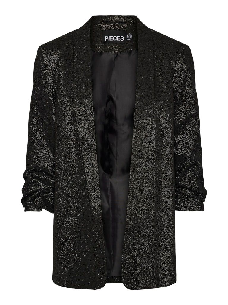 PCBOSELLA 3/4 GLITTER BLAZER NOOS Black/GOLD LUREX