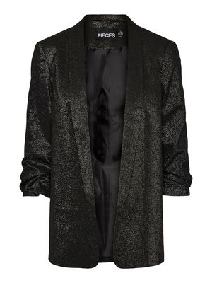 PCBOSELLA 3/4 GLITTER BLAZER NOOS Black/GOLD LUREX
