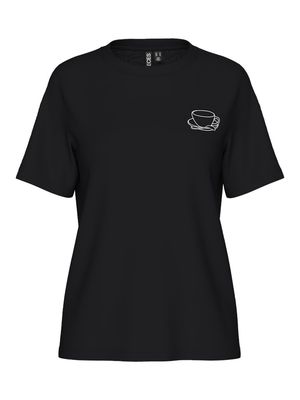 PCCULTURE SS REGULAR SS TEE DMO Black-COFFEE CULTURE
