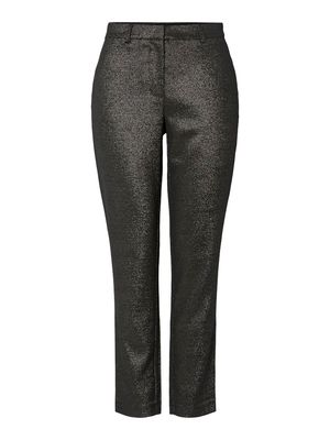 PCBOSELLA MW ANKLE GLITTER PANT NOOS Black/GOLD LUREX