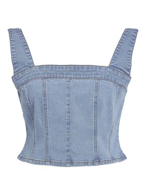 NMKENDRA S/L SLIM SHORT TOP VI375LB OOTB Light Blue Denim
